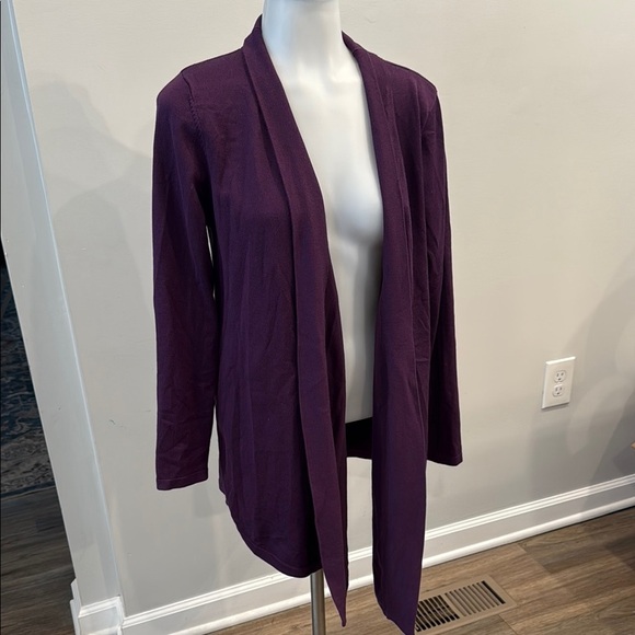 Purple Open Front Cardigan - Picture 2 of 8